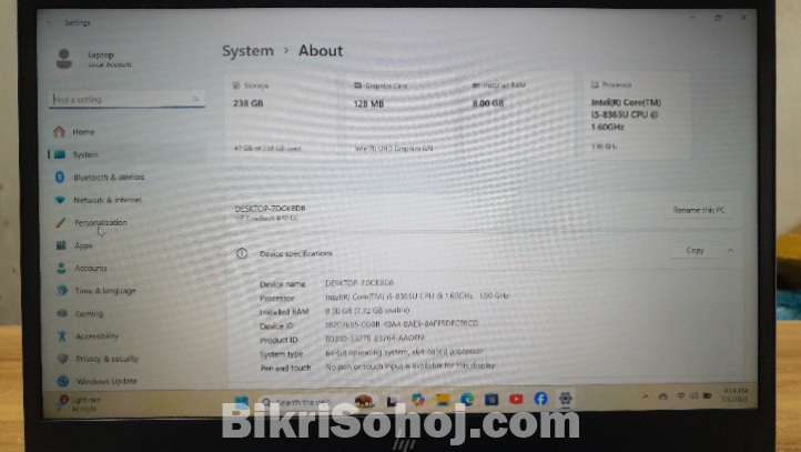 HP Elitbook 840 G6 i5 8gen Laptop 8gb/256gb For sell